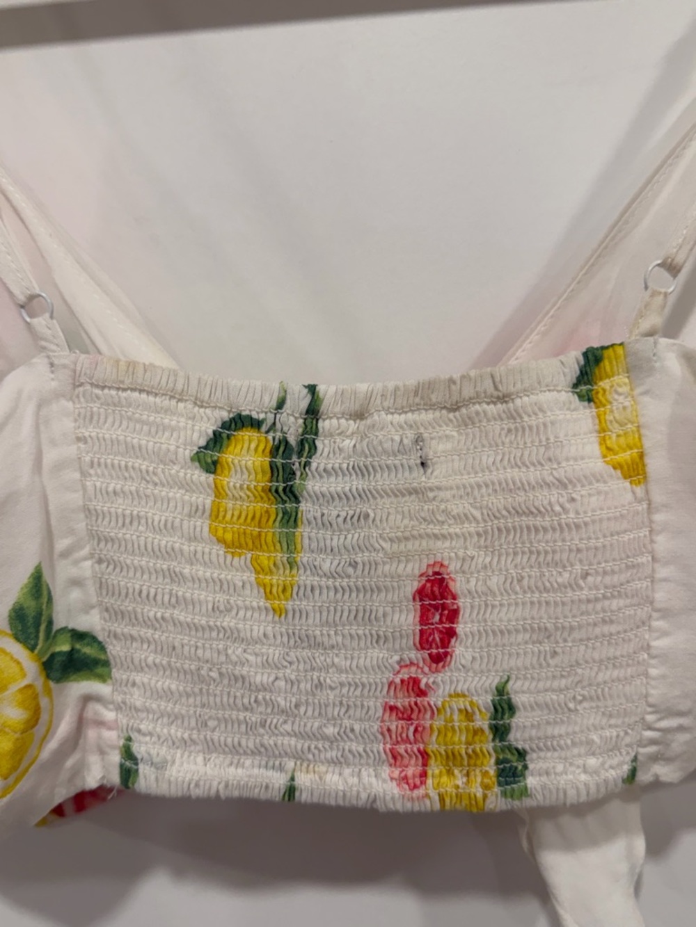 Forever 21 White Floral Cropped/Bra Top with Tie Detail - Picture 15 of 15